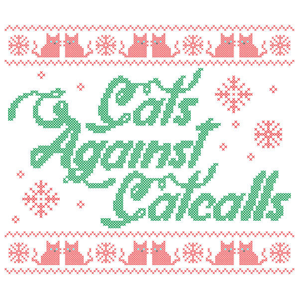 Cats Against Catcalls Cross-Stitch