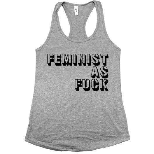 Feminist As Fuck Stencil -- Women's Tanktop - Feminist Apparel - 6