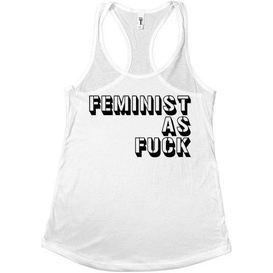Feminist As Fuck Stencil -- Women's Tanktop - Feminist Apparel - 2