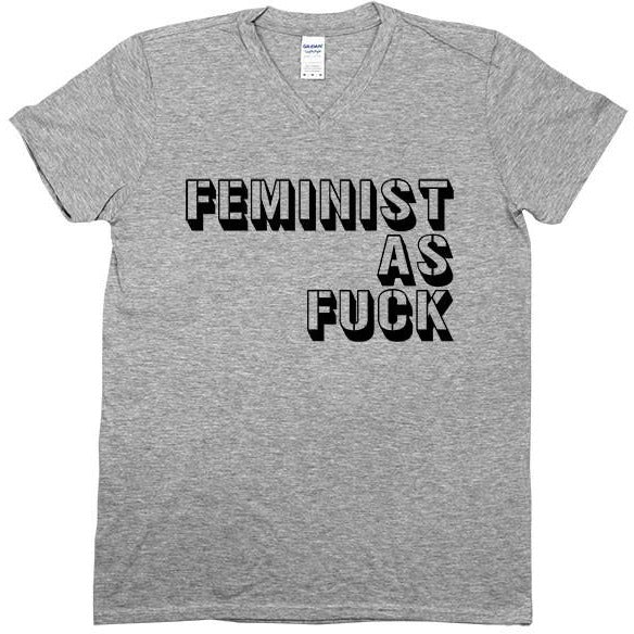 Feminist As Fuck Stencil -- Unisex T-Shirt - Feminist Apparel - 6