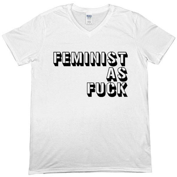 Feminist As Fuck Stencil -- Unisex T-Shirt - Feminist Apparel - 2