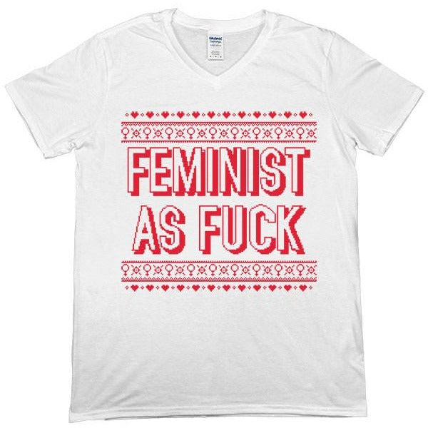 Feminist As Fuck Cross-Stitch -- Unisex T-Shirt - Feminist Apparel - 4