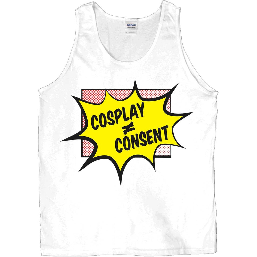 Cosplay Does Not Equal Consent -- Unisex Tanktop - Feminist Apparel - 3