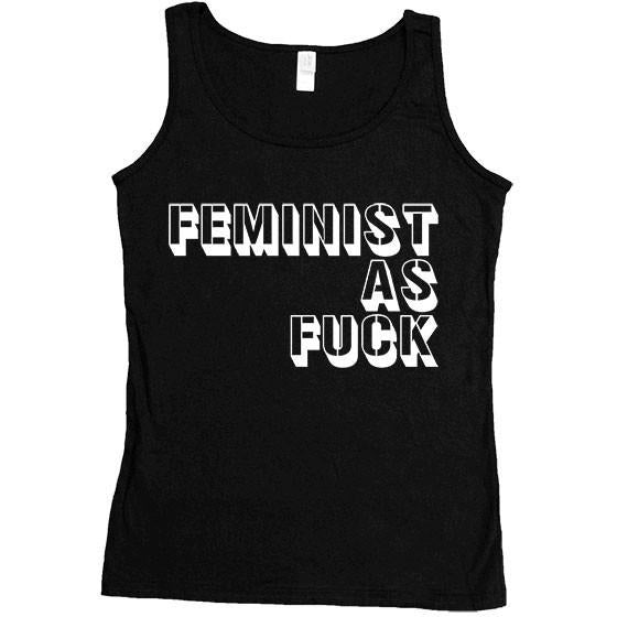 Feminist As Fuck Stencil -- Women's Tanktop - Feminist Apparel - 3