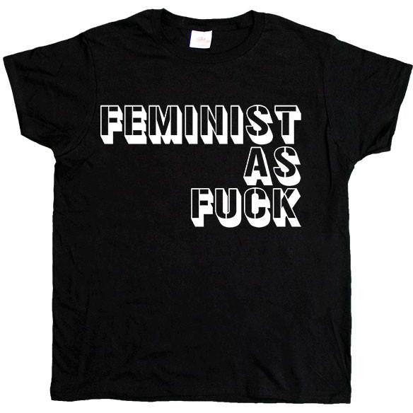 Feminist As Fuck Stencil -- Women's T-Shirt - Feminist Apparel - 3