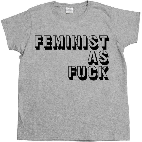 Feminist As Fuck Stencil -- Women's T-Shirt - Feminist Apparel - 5