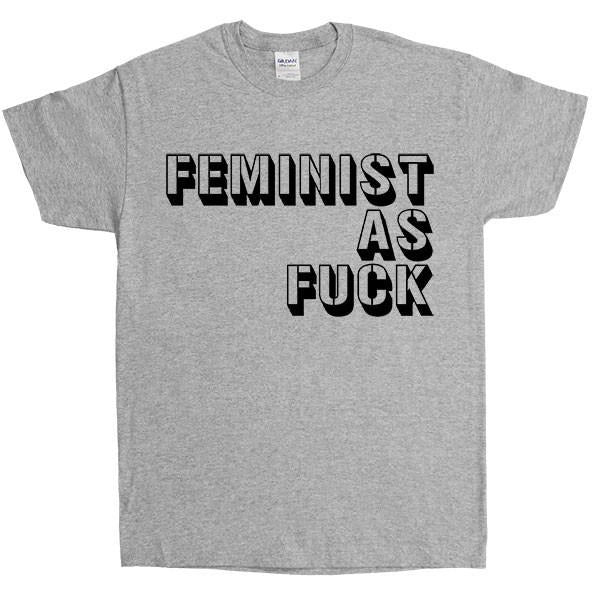 Feminist As Fuck Stencil -- Unisex T-Shirt - Feminist Apparel - 5