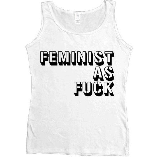 Feminist As Fuck Stencil -- Women's Tanktop - Feminist Apparel - 1