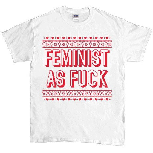 Feminist As Fuck Cross-Stitch -- Unisex T-Shirt - Feminist Apparel - 3