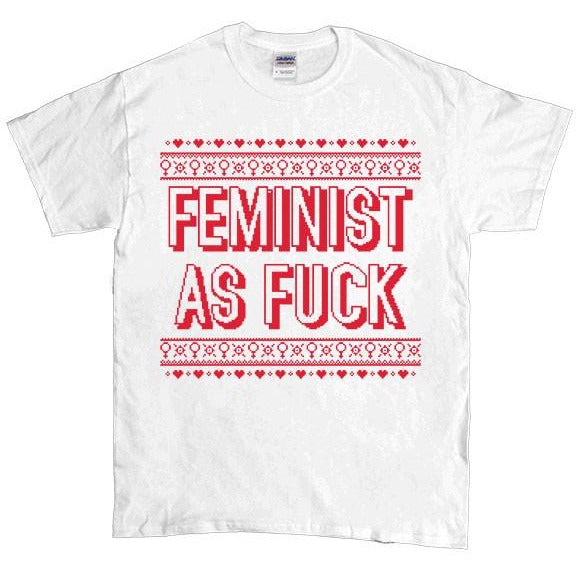 Feminist As Fuck Cross-Stitch -- Unisex T-Shirt - Feminist Apparel - 3