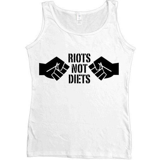Riots Not Diets #2 Fists -- Women's Tanktop - Feminist Apparel - 6
