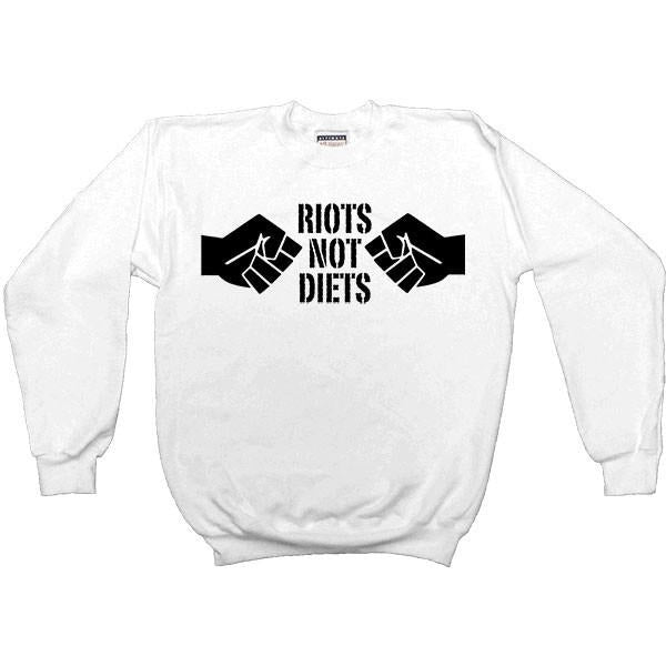 Riots Not Diets #2 Fists -- Women's Sweatshirt - Feminist Apparel - 4