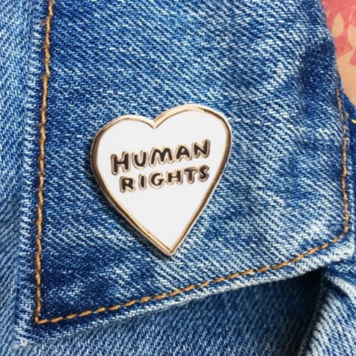 Human Rights Heart -- Enamel Pin