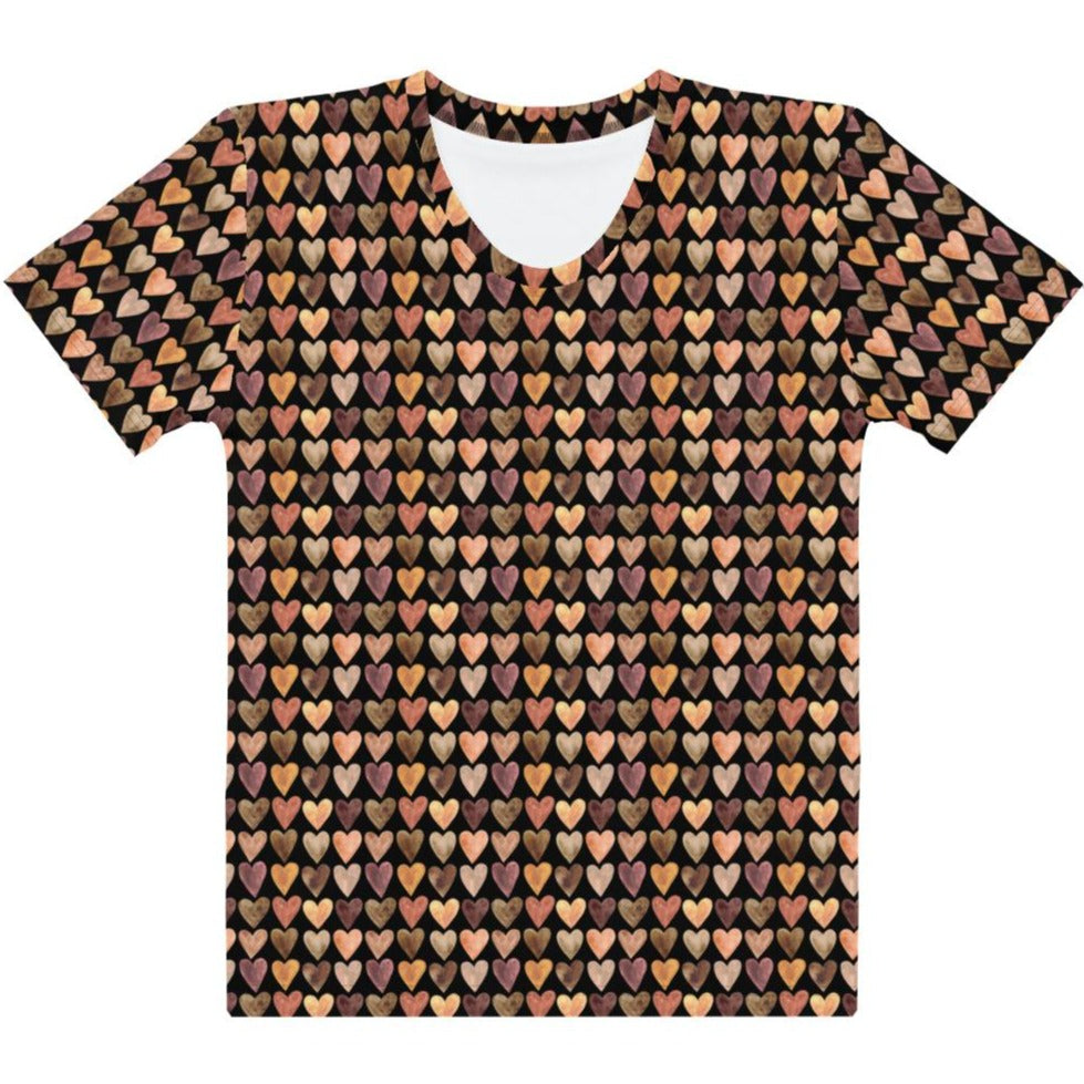 Black Lives Matter Hearts -- Women's Pattern T-Shirt