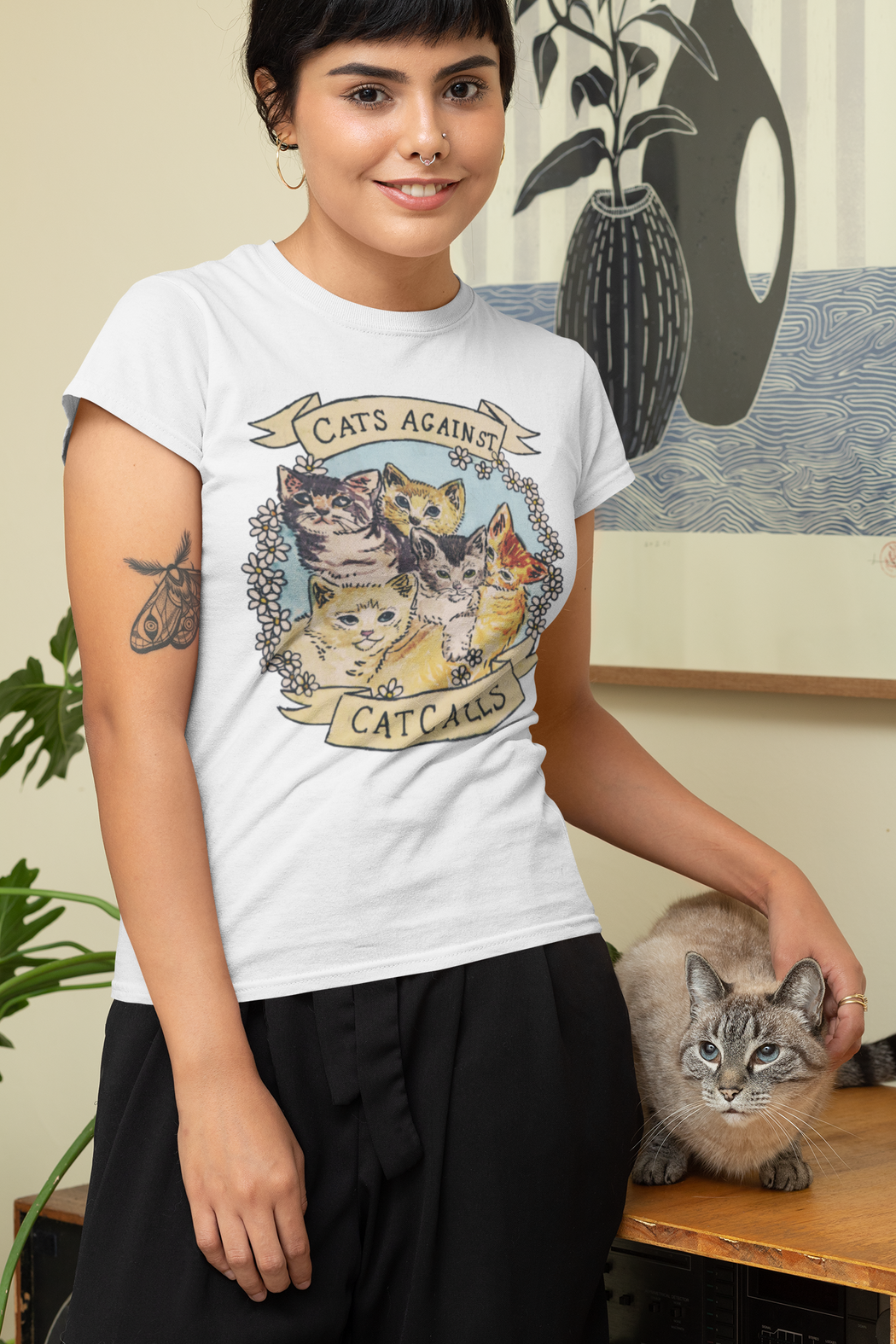 Cats Against Catcalls -- Women's T-Shirt