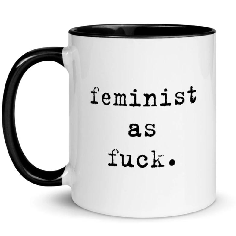 Feminist As Fuck Typewriter -- Mug