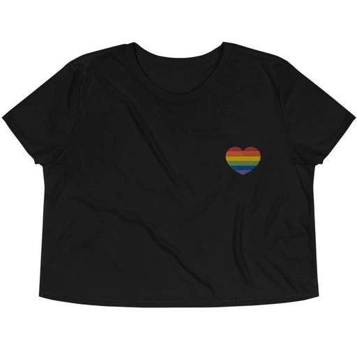 LGBTQIA+ Heart -- Embroidered Crop Top