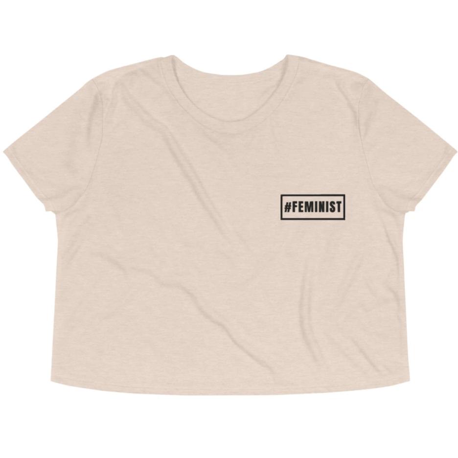#Feminist -- Embroidered Crop Top