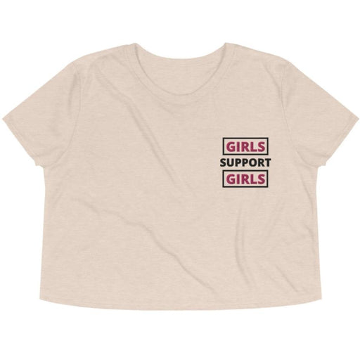 Girls Support Girls -- Embroidered Crop Top