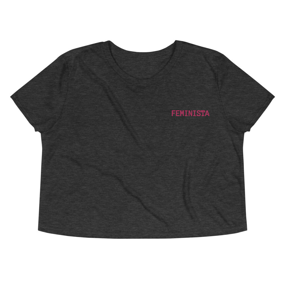 Feminista -- Embroidered Crop Top