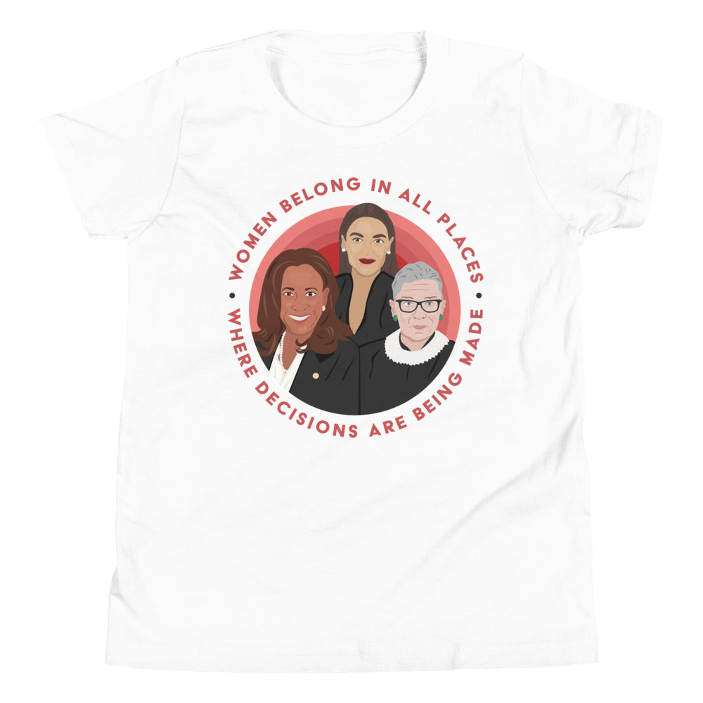 Women Belong In All Places Where Decisions Are Being Made (Kamala Harris) -- Youth/Toddler T-Shirt