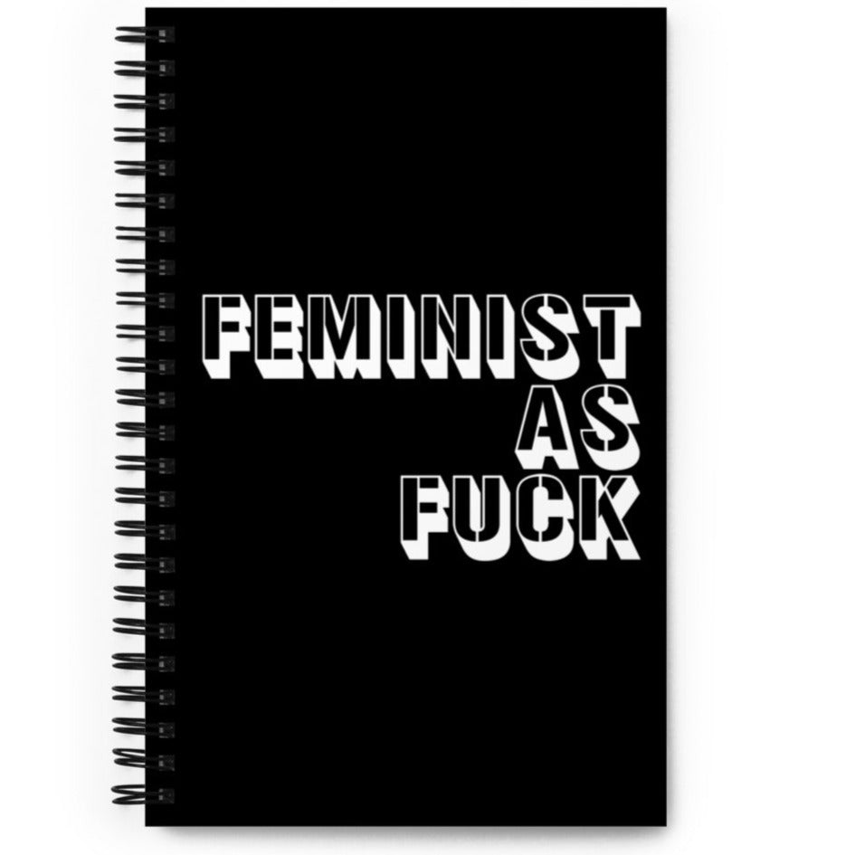 Feminist As Fuck Stencil -- Dotted Notebook