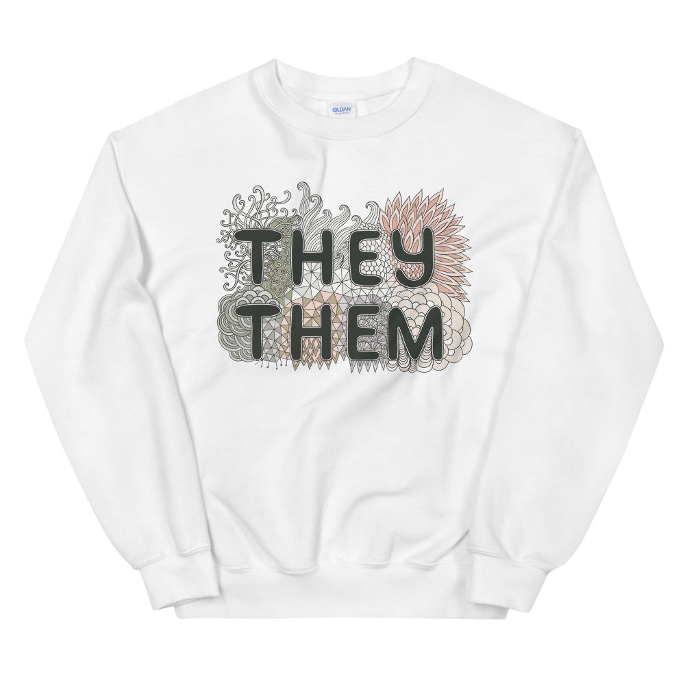 They/Them Pronouns Doodle -- Sweatshirt