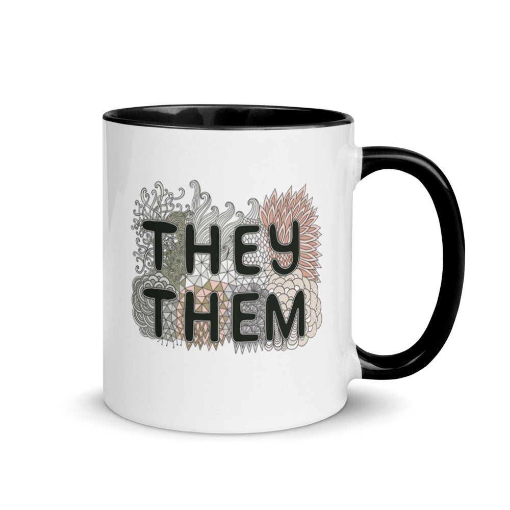 They/Them Pronouns Doodle -- Mug