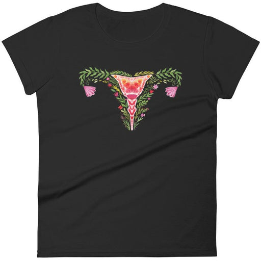 Uterus Watercolor Flowers -- Women's T-Shirt