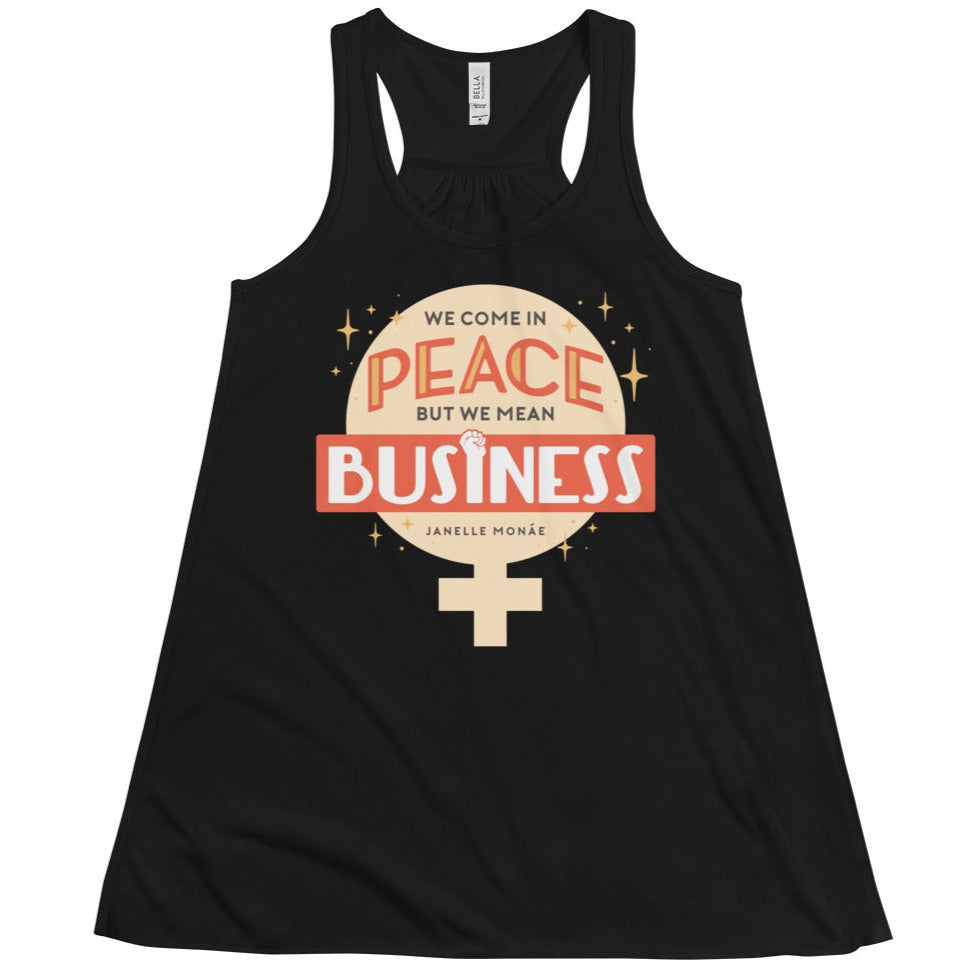 We Come In Peace, But We Mean Business -- Women's Tanktop