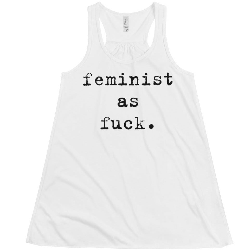 Feminist As Fuck Typewriter -- Women's Tanktop