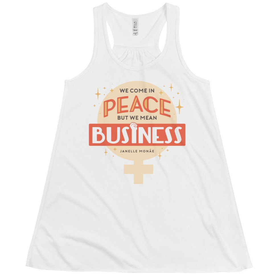 We Come In Peace, But We Mean Business -- Women's Tanktop